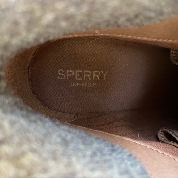 Sperry Top-Sider Wm’s Celeste Bliss Brown Leather Wedge Lace Up Ankle Boots Sz 9 - Picture 5 of 14